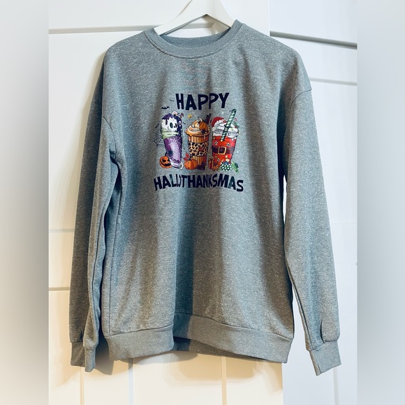 Fall sweatshirt - Happy HalloThanksMas - Picture 2 of 2